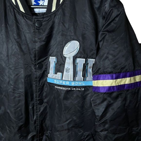 Starter Suberbowl LII Bomber Jacket Medium - Picture 2 of 5